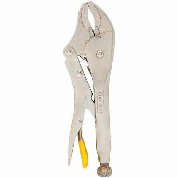 Clamping pliers 48x225mm with a retainer with curved jaws (0-84-809)