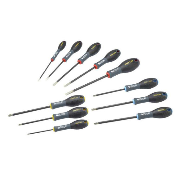 Set of 10 screwdrivers with diamond-cut tip (FMHT0-62064)