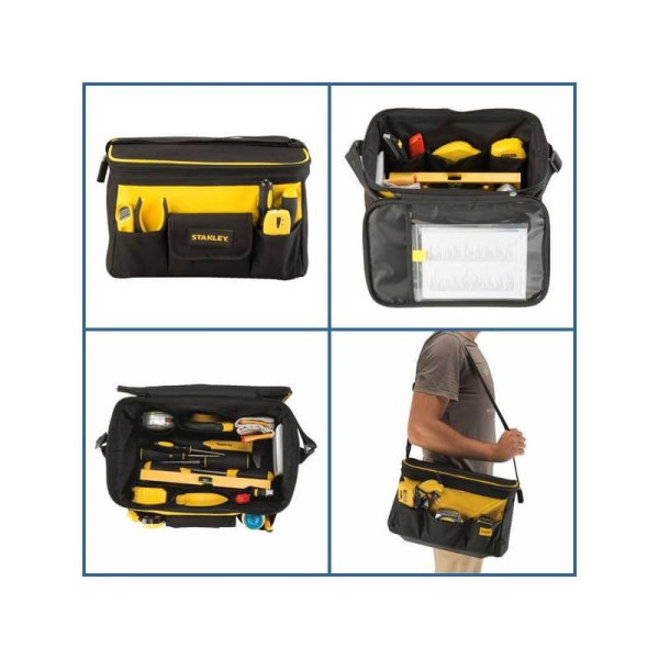 Deep polyester tool bag 370x230x250mm/14" (STST1-73615)