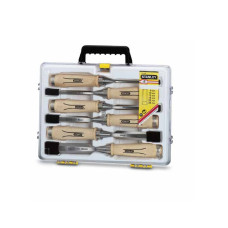 A set of 6 chisels with a wooden handle 6-10-12-16-20-25mm in a case (1-16-416)