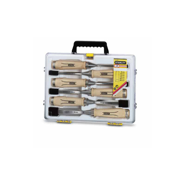 A set of 6 chisels with a wooden handle 6-10-12-16-20-25mm in a case (1-16-416)