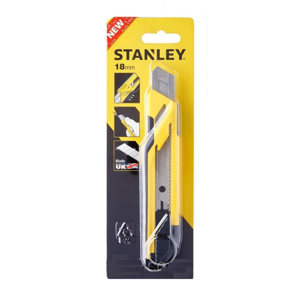Knife 18mm Segmented Blade Autolock Stainless Steel Slide, 3 Blades (STHT10266-1)