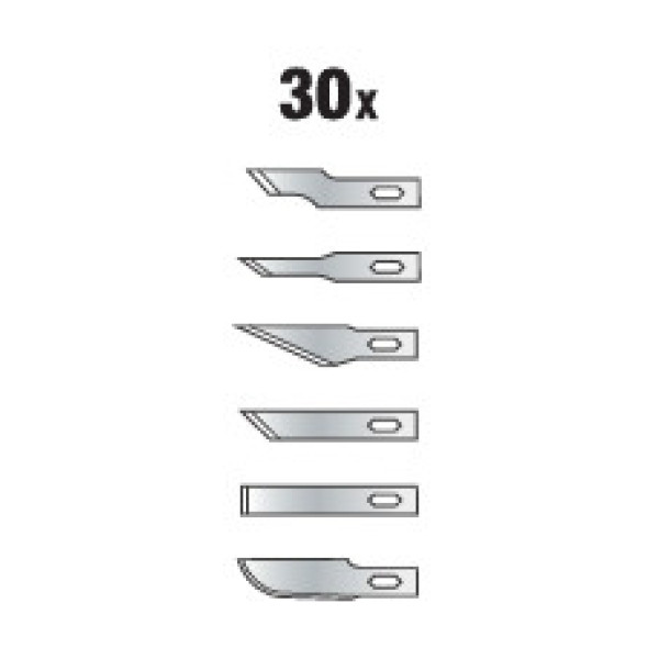 Blade to knife-scalpel 12 pcs, KWB (023730)