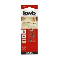 Center translated 6 mm, 4 pcs, KWB (530206)
