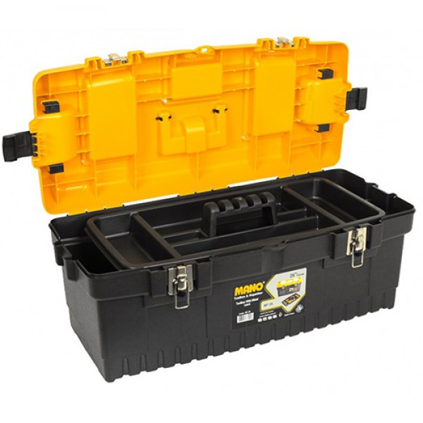 Tool box with organizer and metal lock 26" (710x315x290mm) (MT-26)